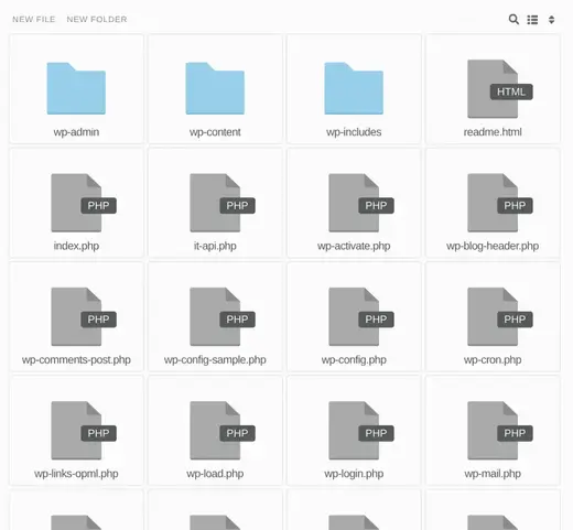 Kořenový adresář WordPressu se souborem wp-config.php