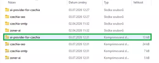Instalace pluginu Zoner AI – konektor pro WordPress